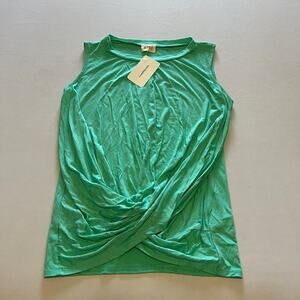 BiB West Raspberry Aqua Green Sleeveless Twist top S